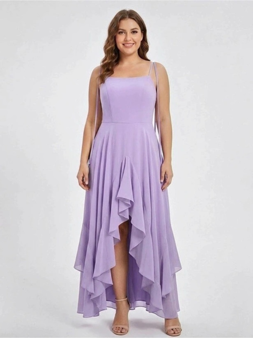 Lulus Purple Ruffle Maxi Dress NWT
